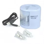 Elektryczna temperówka Rapesco PS12 2 otwory niebieski kabel USB