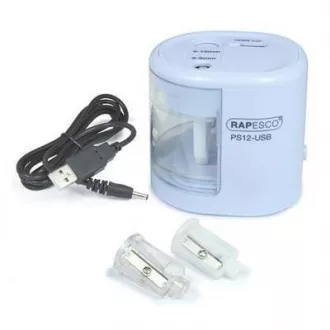 Elektryczna temperówka Rapesco PS12 2 otwory niebieski kabel USB Elektryczna temperówka Rapesco PS12 2 otwory niebieski kabel USB