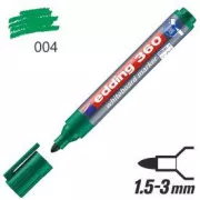 Marker Edding 360 na białej tablicy, zielona okrągła końcówka 1,5-3mm
