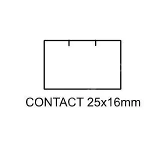 Etykiety Kontakt 25x16mm białe prostokątne