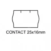 Etykiety Kontakt 25x16mm białe okrągłe