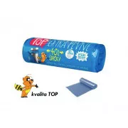 Worki na odpady HDPE 40L niebieskie 30szt rolka bardzo mocna