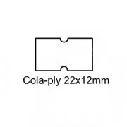 Etykiety Cola-ply 22x12mm białe klej usuwalny