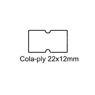 Etykiety Cola-ply 22x12mm białe klej usuwalny Etykiety Cola-ply 22x12mm białe klej usuwalny