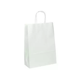 Torba papierowa 24x11x33cm biała skręcona rączka Torba papierowa 24x11x33cm biała skręcona rączka