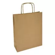 Torba papierowa 24x11x33cm brązowa skręcona rączka
