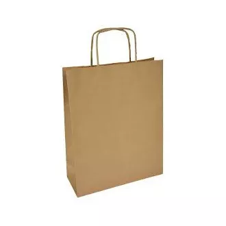 Torba papierowa 24x11x33cm brązowa skręcona rączka