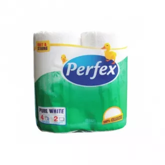 Papier toaletowy Perfex plus 2vrs. biały 100% celuloza 4rolki / sprzedaż tylko po opakowaniu