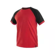 Koszulka z krótkim rękawem OLIVER, czerwono-czarna, rozmiar 4XL