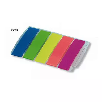 Zakładki samoprzylepne PP 12x48,5mm 5 kolorów neonowych 5x20 arkuszy Concorde