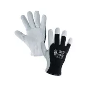 Rękawice kombinowane TECHNIK ECO, czarno-białe, rozmiar 10