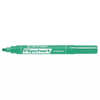 Marker Centropen 8560 do Flipchart zielone końcówki klinowe 1-4,6 mm
