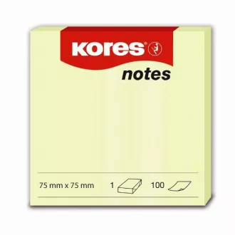 Podkładka samoprzylepna 75x75mm żółta 100 arkuszy Kores Podkładka samoprzylepna 75x75mm żółta 100 arkuszy Kores