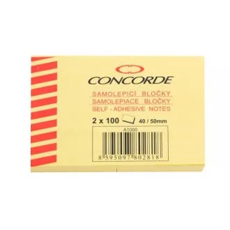 Podkładka samoprzylepna 40x50mm 2x100 arkuszy Concorde Podkładka samoprzylepna 40x50mm 2x100 arkuszy Concorde