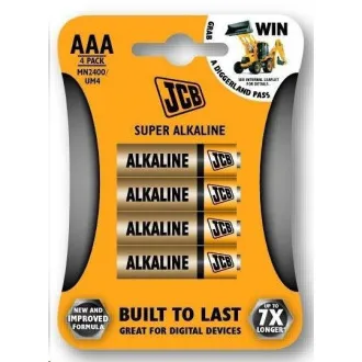 Baterie alkaliczne JCB SUPER LR03, blister 4 szt.