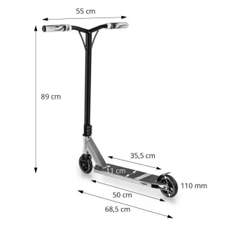 Hulajnoga freestyle MOVINO Stunt X-Core, NEO-Silver
