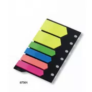 Zakładki samoprzylepne PP strzałka 12x44mm i 46x25mm 5 kolorów neonowych 6x20 arkuszy Concorde