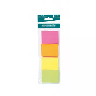 Podkładka samoprzylepna 51x38mm 5 kolorów neonowych 4x50 arkuszy Concorde