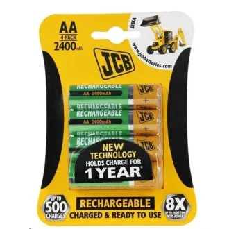 JCB RTU NiMH AA / R06, min.2400mAh, wstępnie naładowane, blister 4 szt.