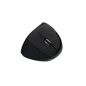Mysz C-TECH VEM-09, pionowa, bezprzewodowa, 6 przycisków, czarna, nanoodbiornik USB