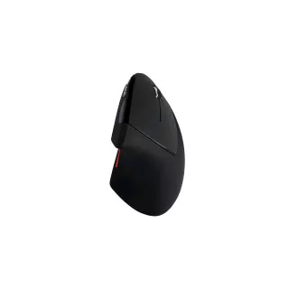 Mysz C-TECH VEM-09, pionowa, bezprzewodowa, 6 przycisków, czarna, nanoodbiornik USB
