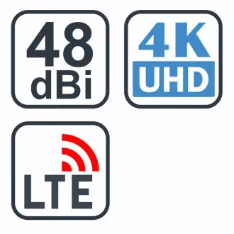 EVOLVEO Jade 2 LTE, aktywna antena zewnętrzna 48dBi DVB-T/T2, filtr LTE