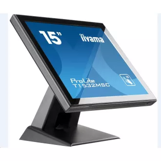 Iiyama ProLite T1532MSC-B5AG, 38,1 cm (15 ''), przewidywany pojemnościowy, 10 TP, czarny Iiyama ProLite T1532MSC-B5AG, 38,1 cm (15 ''), przewidywany pojemnościowy, 10 TP, czarny
