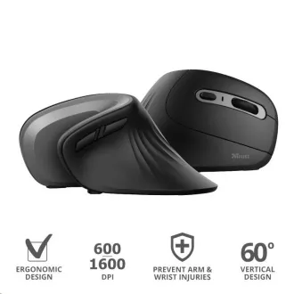 TRUST ergonomiczna mysz pionowa Verro Wireless Ergonomic Mouse, czarna TRUST ergonomiczna mysz pionowa Verro Wireless Ergonomic Mouse, czarna