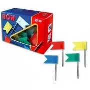 Szpilki Ron 434 kolor flagi mapy 25szt