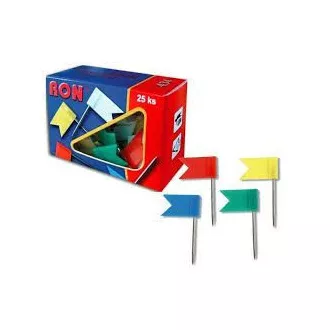 Szpilki Ron 434 kolor flagi mapy 25szt
