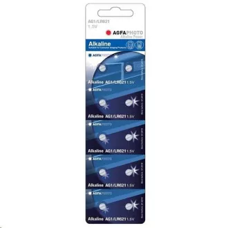 Bateria alkaliczna guzikowa AgfaPhoto LR60-LR621-AG1-364, blister 10szt