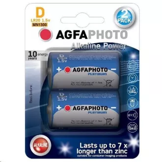 Bateria alkaliczna AgfaPhoto Power LR20/D, blister 2szt Bateria alkaliczna AgfaPhoto Power LR20/D, blister 2szt