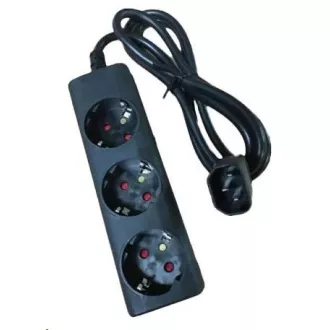 Kabel / przedłużacz UPS Eaton, IEC C14, 3 gniazda schuko, czarny, 10A Kabel / przedłużacz UPS Eaton, IEC C14, 3 gniazda schuko, czarny, 10A