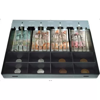 Virtuos oddzielny plastikowy segregator 4/8, metalowe etui na banknoty