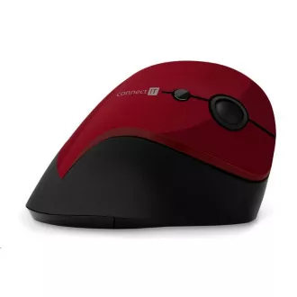 CONNECT IT FOR HEALTH ergonomiczna mysz pionowa (+ 1x baterie AA gratis), bezprzewodowa, czerwona CONNECT IT FOR HEALTH ergonomiczna mysz pionowa (+ 1x baterie AA gratis), bezprzewodowa, czerwona
