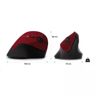 CONNECT IT FOR HEALTH ergonomiczna mysz pionowa (+ 1x baterie AA gratis), bezprzewodowa, czerwona CONNECT IT FOR HEALTH ergonomiczna mysz pionowa (+ 1x baterie AA gratis), bezprzewodowa, czerwona