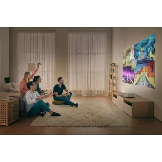 Projekcja laserowa Optoma TV CinemaX P2 (DLP, LASER, FULL 3D, UHD, 3 000 ANSI, HDMI, RJ45, głośnik 2x10W)
