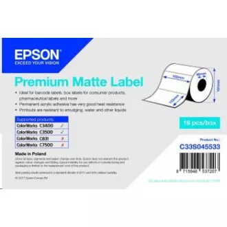 Rolka etykiet Epson, zwykły papier, 102x152mm Rolka etykiet Epson, zwykły papier, 102x152mm