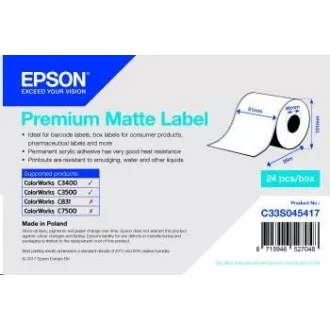 Rolka etykiet Epson, zwykły papier, 51mm Rolka etykiet Epson, zwykły papier, 51mm