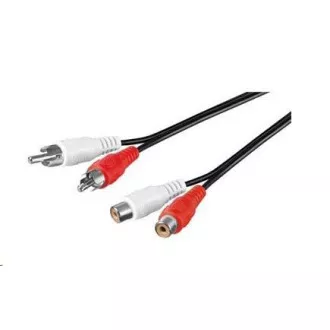 PREMIUMCORD Przedłużacz audio 2x Cinch - 2x Cinch (RCA, M/F) 5m PREMIUMCORD Przedłużacz audio 2x Cinch - 2x Cinch (RCA, M/F) 5m