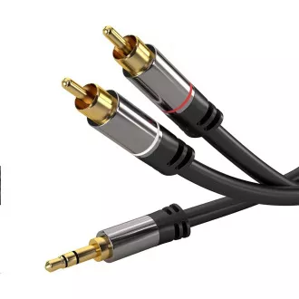 Kabel PREMIUMCORD, Jack 3.5mm-2xCINCH M/M 5m
