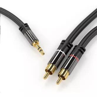 Kabel PREMIUMCORD, Jack 3.5mm-2xCINCH M/M 5m
