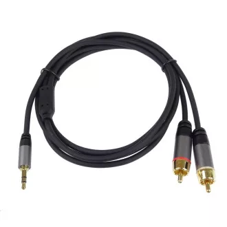 Kabel PREMIUMCORD, Jack 3.5mm-2xCINCH M/M 5m