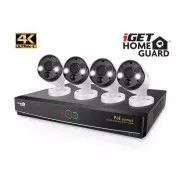 iGET HOMEGUARD HGNVK84904 - System kamer z kamerami UltraHD 4K, IR LED, zewnętrzny, zestaw 4x kamera   rejestrator