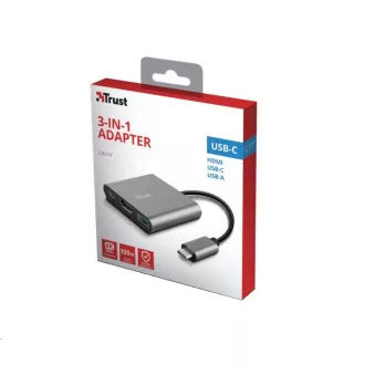 Adapter TRUST DALYX, 3 w 1, USB-C Adapter TRUST DALYX, 3 w 1, USB-C