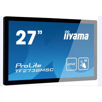 Monitor dotykowy Iiyama ProLite TF2738MSC-B2, 68, 6 cm (27 ''), przewidywany pojemnościowy, 10 TP, Full HD, czarny