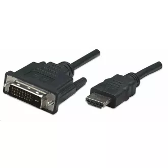 Kabel Manhattan HDMI do DVI-D, Dual Link, 1 m, czarny Kabel Manhattan HDMI do DVI-D, Dual Link, 1 m, czarny
