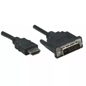 Kabel Manhattan HDMI do DVI-D, Dual Link, 1 m, czarny Kabel Manhattan HDMI do DVI-D, Dual Link, 1 m, czarny