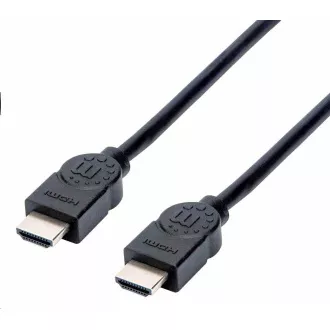 Kabel HDMI Manhattan, ARC, 3D, 4K@30Hz, ekranowany, 1,5 m, czarny Kabel HDMI Manhattan, ARC, 3D, 4K@30Hz, ekranowany, 1,5 m, czarny