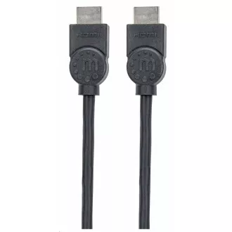 Kabel HDMI Manhattan, ARC, 3D, 4K@30Hz, ekranowany, 1,5 m, czarny Kabel HDMI Manhattan, ARC, 3D, 4K@30Hz, ekranowany, 1,5 m, czarny